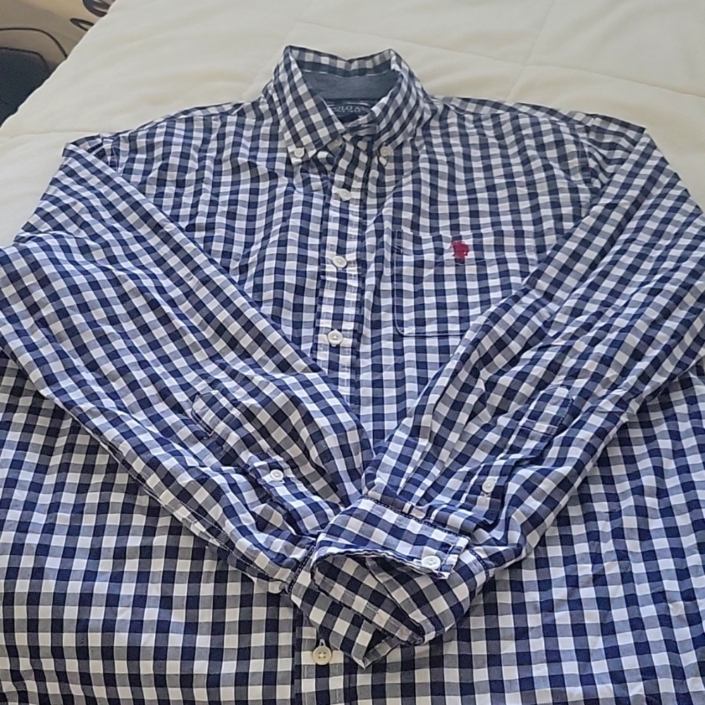 Dress Shirt, navy/plaid